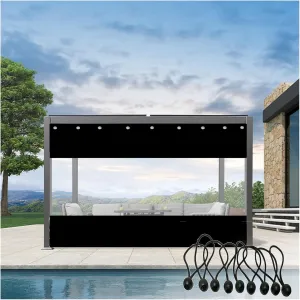 Transparent Plastic Waterproof Cloth Outdoor Curtain Waterproof with Eyelet 0.5mm, for Terrace, Tent Side Curtain, Customizable (Color : Clear, Size : 3.94x5.9ft/1.2x1.8m)