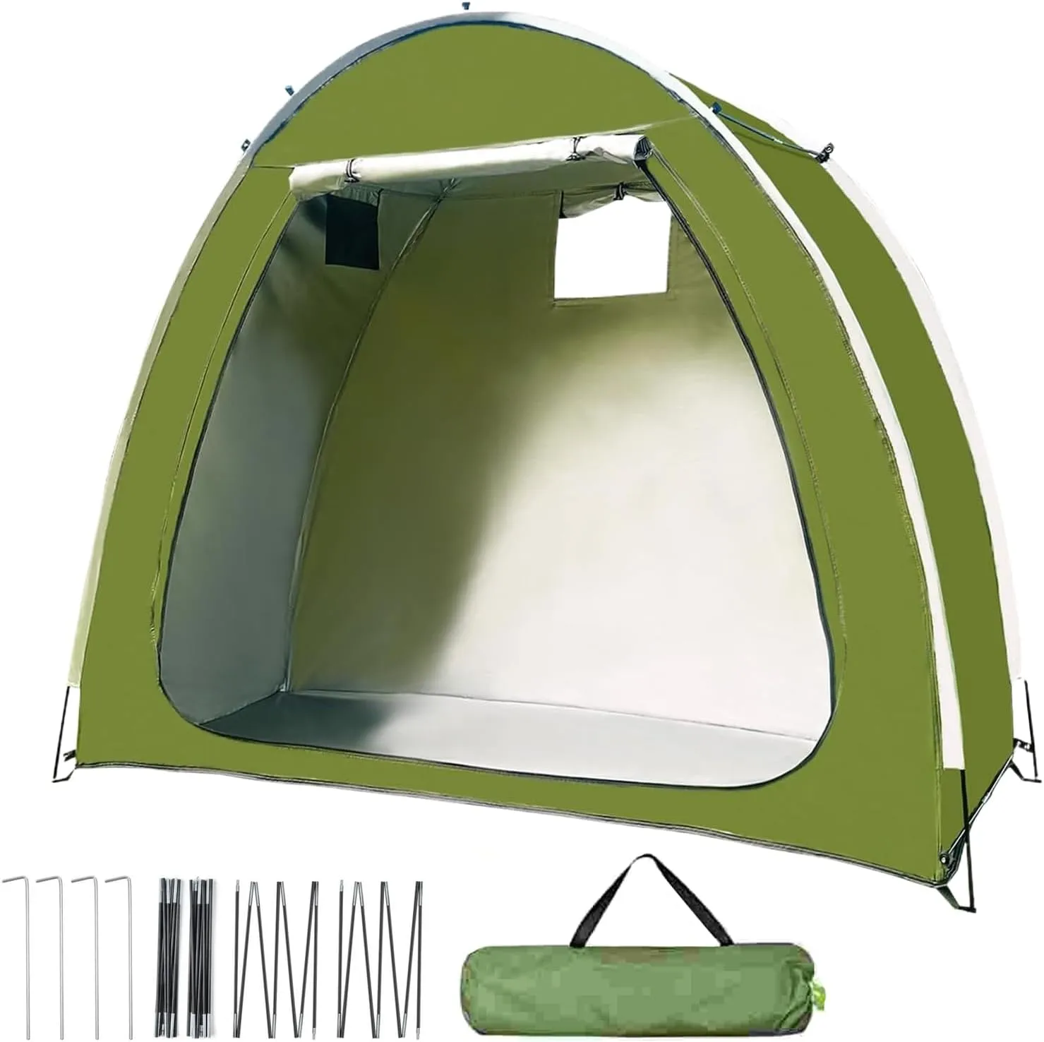 Travel Bike Storage Shed Tent, Motorcycle Cover Tent, Bike Storage Shelter, Weather-Resistant, Foldable Design, 200x80x165cm, for Garden Backyard Patio,
