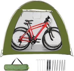 Travel Bike Storage Shed Tent, Motorcycle Cover Tent, Bike Storage Shelter, Weather-Resistant, Foldable Design, 200x80x165cm, for Garden Backyard Patio,