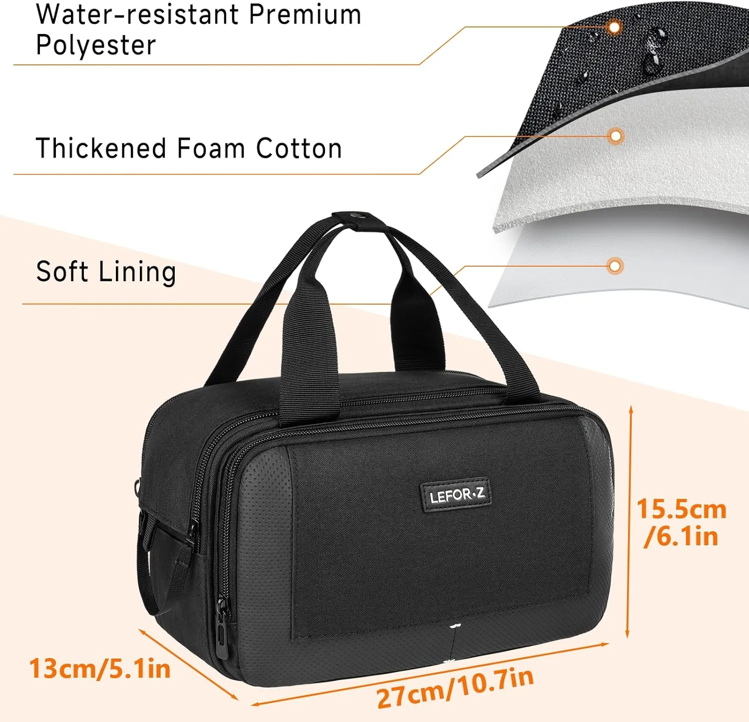 Travel Carrying Bag Compatible with ResMed AirMini/Z2 Auto CPAP Machine and Accessories,Portable Storage Organizer Case Fits for CPAP Equipment and Supplies(Bag Only)