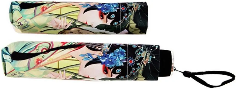 Travel Compact Art Umbrella Foldable Windproof UV Protection Sun Rain Umbrella for Women