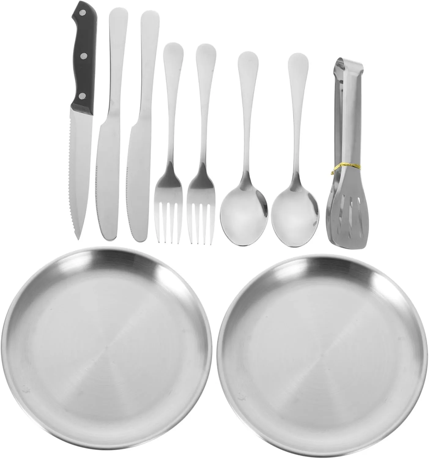 Travel Silverware Set 10pc Camping Utensils Picnic Dinnerware Compact Cutlery Organizer Easy to Store