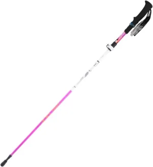 Travel Trekking Pole Lightweight Trekking Poles Carbon Fiber Walking Sticks Strong Hiking Poles for Backpacking Outdoor Activities(Pink)