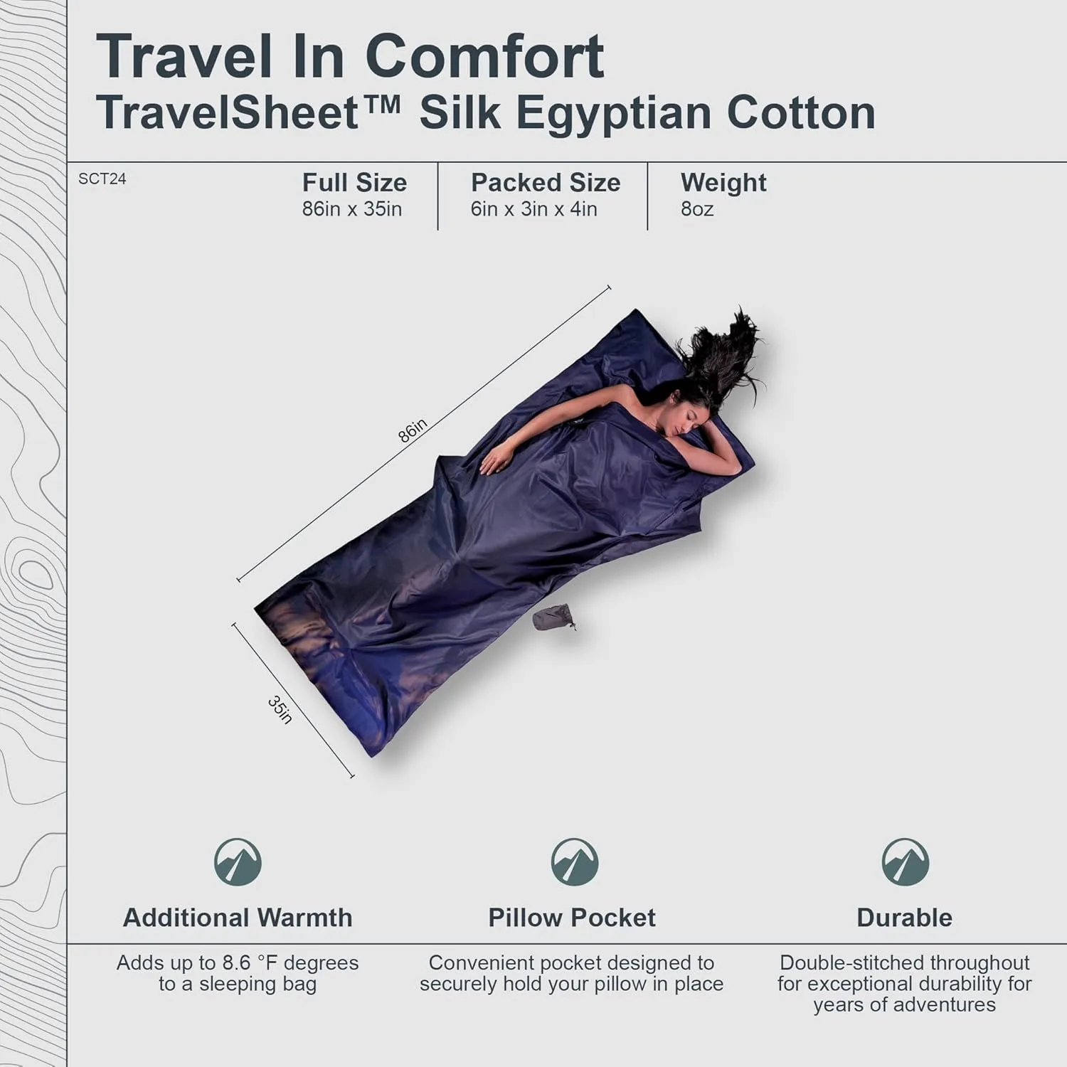 TravelSheet Silk/Egyptian Cotton