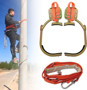 Tree Climbing Gear for Tree Work, Simple to Use Climbing Tool with Seat Belt, Stainless Steel Pole Climbing Spikes, Outdoor Sports Supplies, Working at Heights,350model