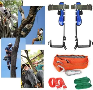 Tree Climbing Spikes, Stainless Steel Non-Slip Multifunction Pole Climbing Spikes Hook, Climbing Trees Tool for Hunting Observation Picking Fruit Advantage,2Claws-Set