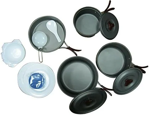 Treewalker Camping and Picnic Aluminum Pot and Pan Dining Set