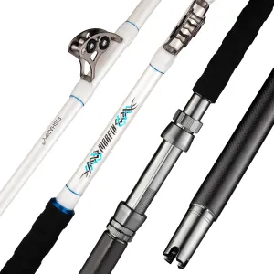 Trolling Rod Saltwater Offshore Heavy Roller Rod Bent Butt Trolling Rod Big Game Conventional Boat Fishing Pole Heavy Duty Fishing Rod 6'