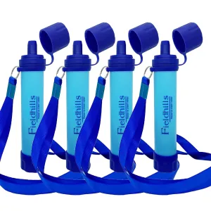 Ultimate Outdoor Water Filter Straw - Portable Emergency Survival Gear for Camping, Hunting, Hiking, Travel and Water Purification Preparedness Personal Filtration Gear (4)
