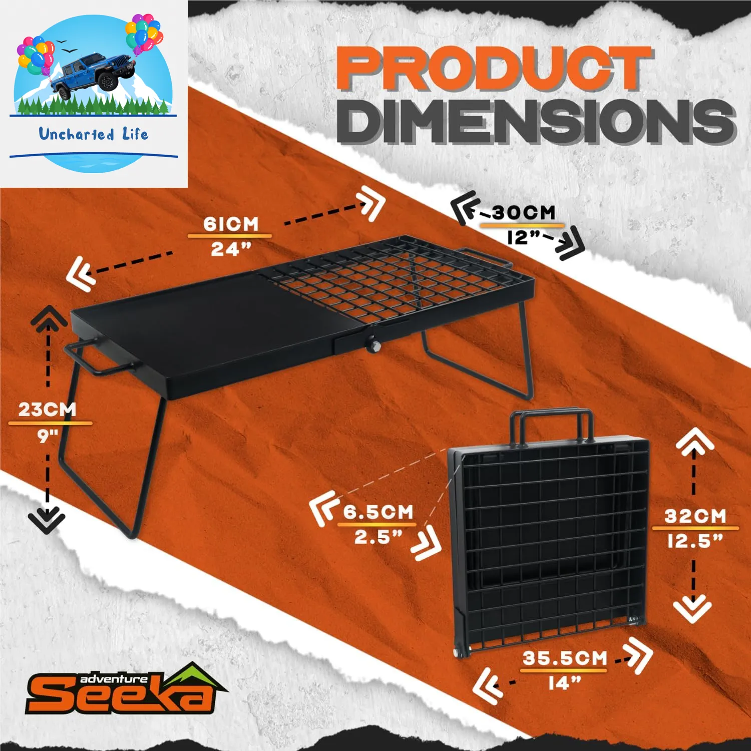 Ultra-Compact Folding Grill Grate for Versatile Outdoor Cooking