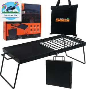 Ultra-Compact Folding Grill Grate for Versatile Outdoor Cooking