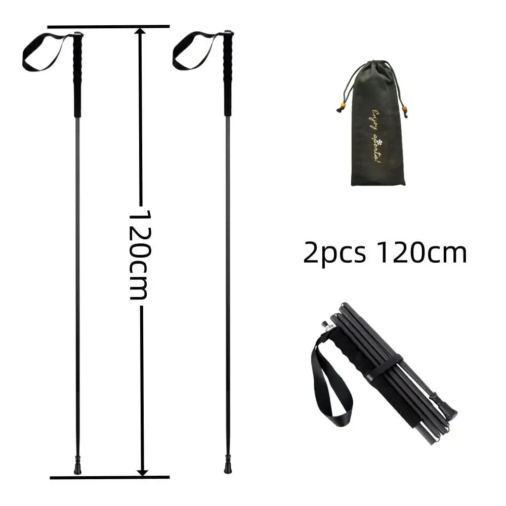 Ultra-Light Foldable Carbon Fiber Trekking Poles: Hiking & Climbing Sticks
