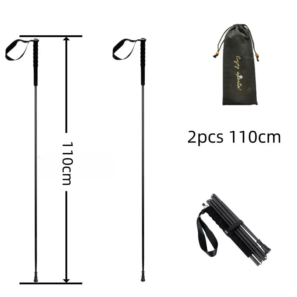 Ultra-Light Foldable Carbon Fiber Trekking Poles: Hiking & Climbing Sticks