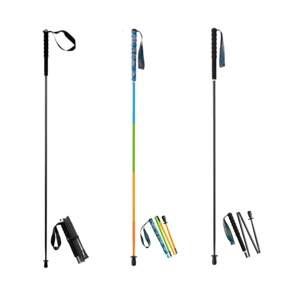Ultra-Light Foldable Carbon Fiber Trekking Poles: Hiking & Climbing Sticks
