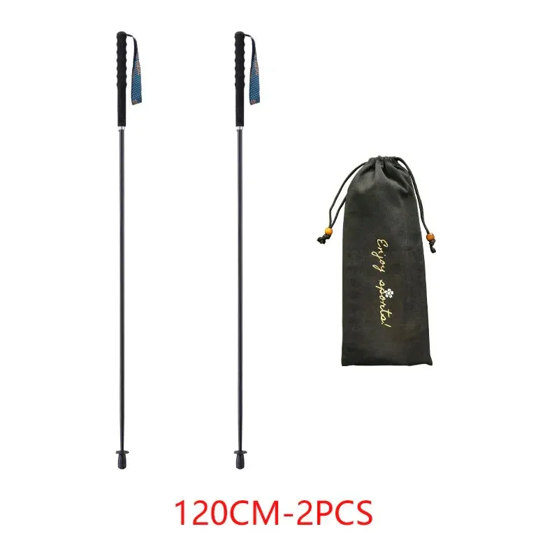 Ultra-Light Foldable Carbon Fiber Trekking Poles: Hiking & Climbing Sticks