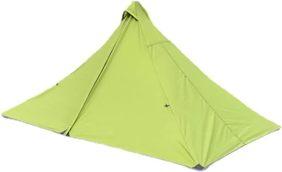 Ultra-Lightweight Pyramid Camping Tent Waterproof Single Layer No Support Poles Easy Setup for Solo Backpacking Hiking 4 Season Outdoor Adventure