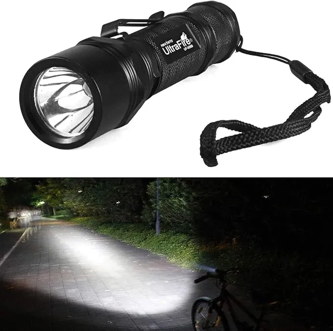 ULTRAFIRE LED Flashlight with Holster,WF-506B Single Mode EDC Handheld Tactical Flashlight,Super Bright 1000 Lumen Duty Flashlight with Belt Holster