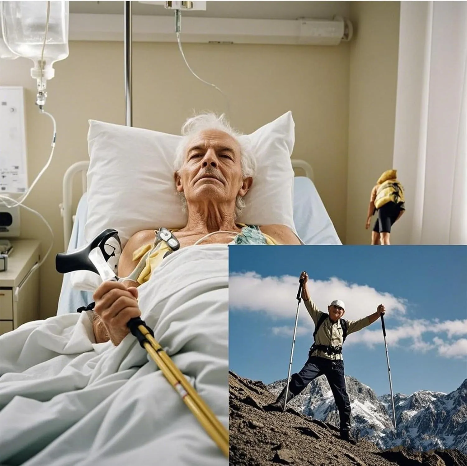 Ultralight Carbon Fiber Outdoor Hiking Poles, Telescopic, Foldable with External Lock, Ideal for Mountaineering, Trekking and Cross - Country Running