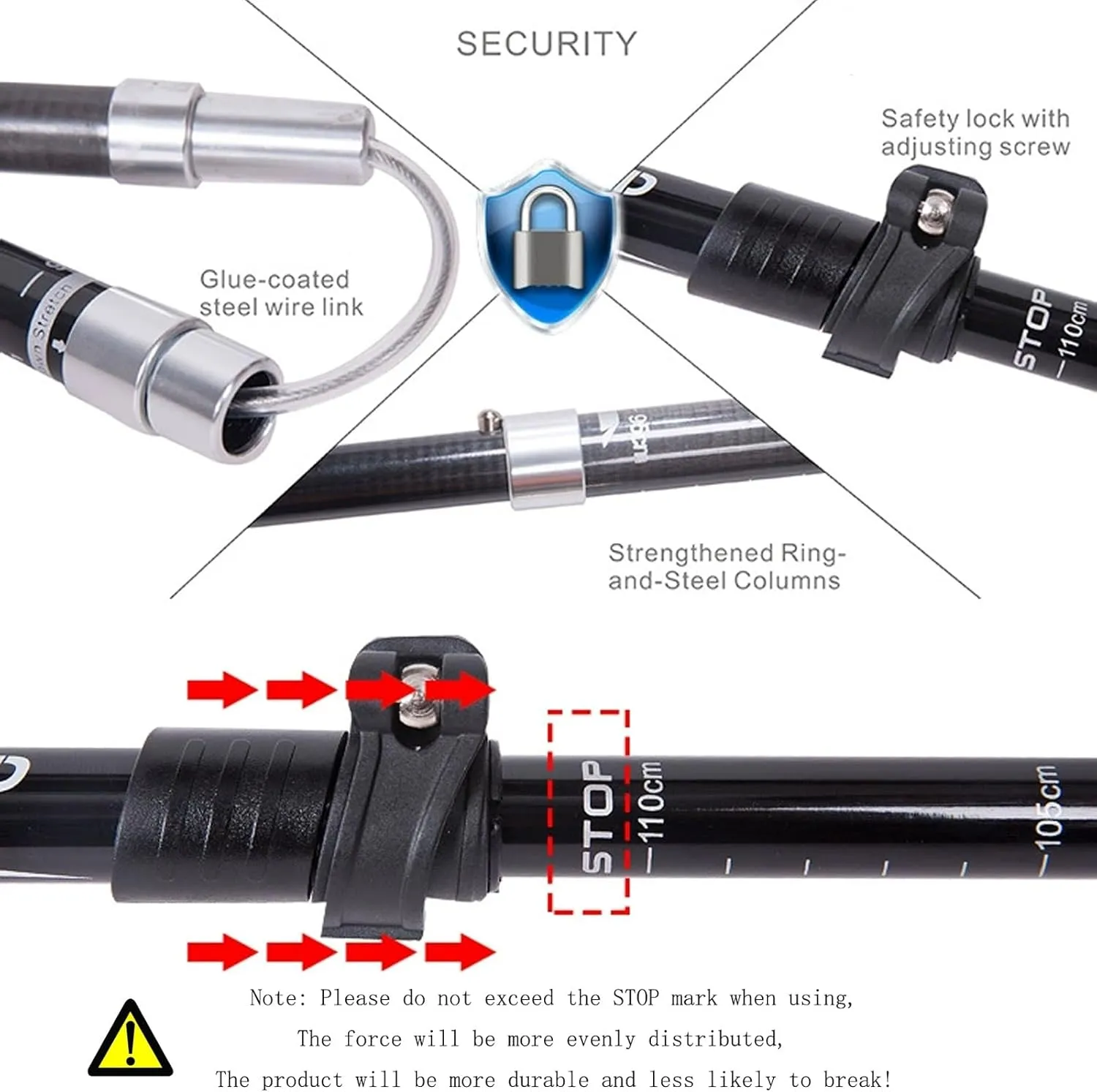 Ultralight Carbon Fiber Outdoor Hiking Poles, Telescopic, Foldable with External Lock, Ideal for Mountaineering, Trekking and Cross - Country Running