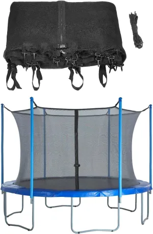Upper Bounce Machrus Trampoline Net Replacement 7.5FT 8FT 9FT 10FT 12FT 13FT 14FT 15FT 16FT- Safety Net for Straight Poles/Arches Round Trampoline