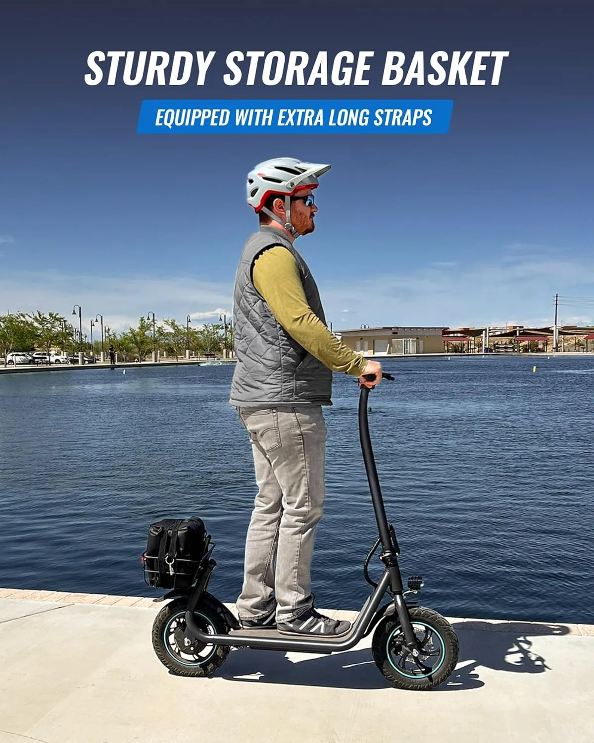 URBANMAX X2 Electric Scooter for Adults with Basket, 12" Adult Electric Scooters for Teens with Max 20 Miles & 18.6MPH Power by 550W, Foldable Electric Scooter for Commuting