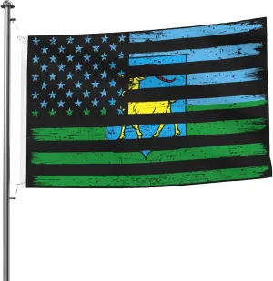 US And Zastava Istarske županije Flag 5x8 Ft Durable Large Size Flags Double-Sided Outdoor Decorative Banner Home Yard Flags for All Seasons