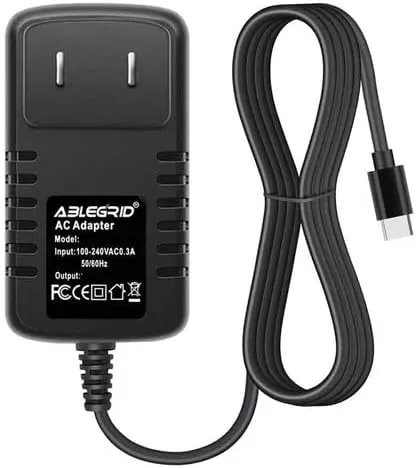 USB-C 5V AC/DC Adapter for Amzany PDC01 Hydrogen Water Bottle Generator 6000PPB Portable Ion LED Display Machine Office Travel Daily 5VDC