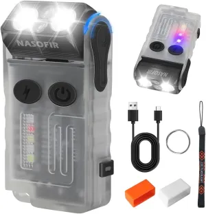 V20 Small Powerful EDC Flashlight, High Lumens 1000 LM USB C Rechargeable Mini LED Keychain Pocket LED Flash Light with Clip, COB Side Light, Magnetic Base & Beeping Alarm - 14 Modes, IP67
