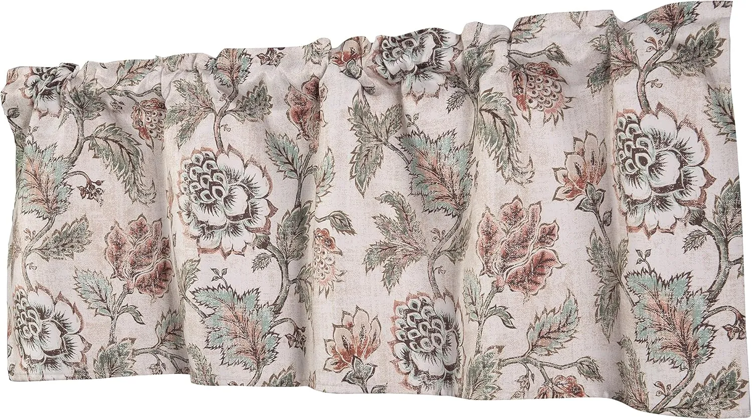 Valance for Windows Valance Floral Printed for Kitchen Living Room Thermal Insulated Energy Saving Window Curtain Valance for Living Kitchen Rod Pocket 52 by 18 Inch