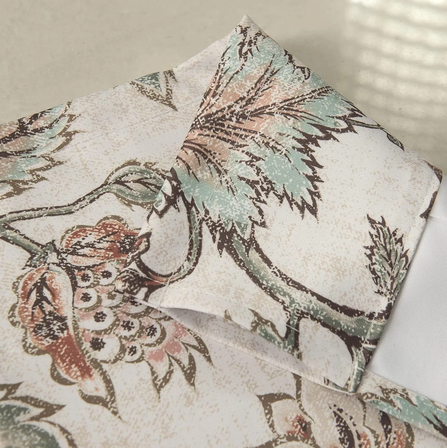 Valance for Windows Valance Floral Printed for Kitchen Living Room Thermal Insulated Energy Saving Window Curtain Valance for Living Kitchen Rod Pocket 52 by 18 Inch