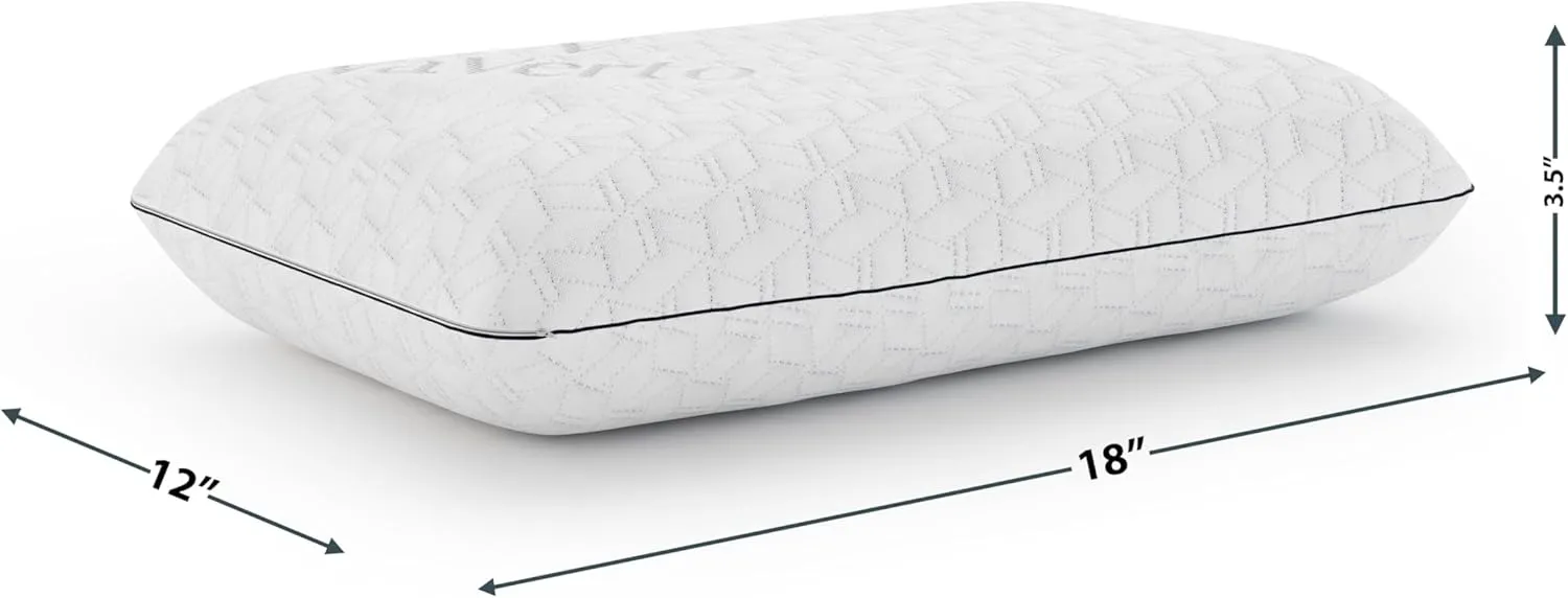 Vaverto Rusty Orange Travel and Camping Pillow - Compressible Medium Firm Memory Foam, Viscose Made from Bamboo Cover, Machine Washable, Ideal for Backpacking, Airplane, Car Travel