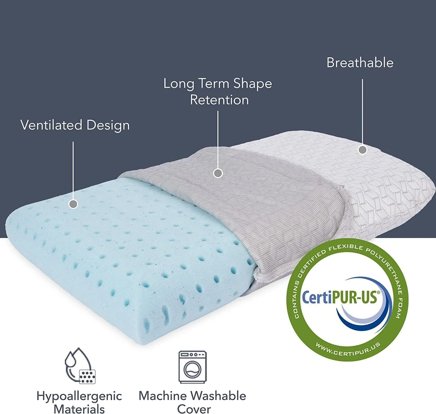 Vaverto Rusty Orange Travel and Camping Pillow - Compressible Medium Firm Memory Foam, Viscose Made from Bamboo Cover, Machine Washable, Ideal for Backpacking, Airplane, Car Travel