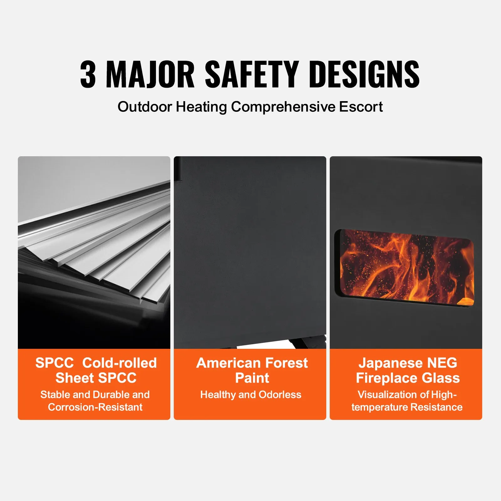 VEVOR Wood Stove, 86 inch, Alloy Steel Camping Tent Stove