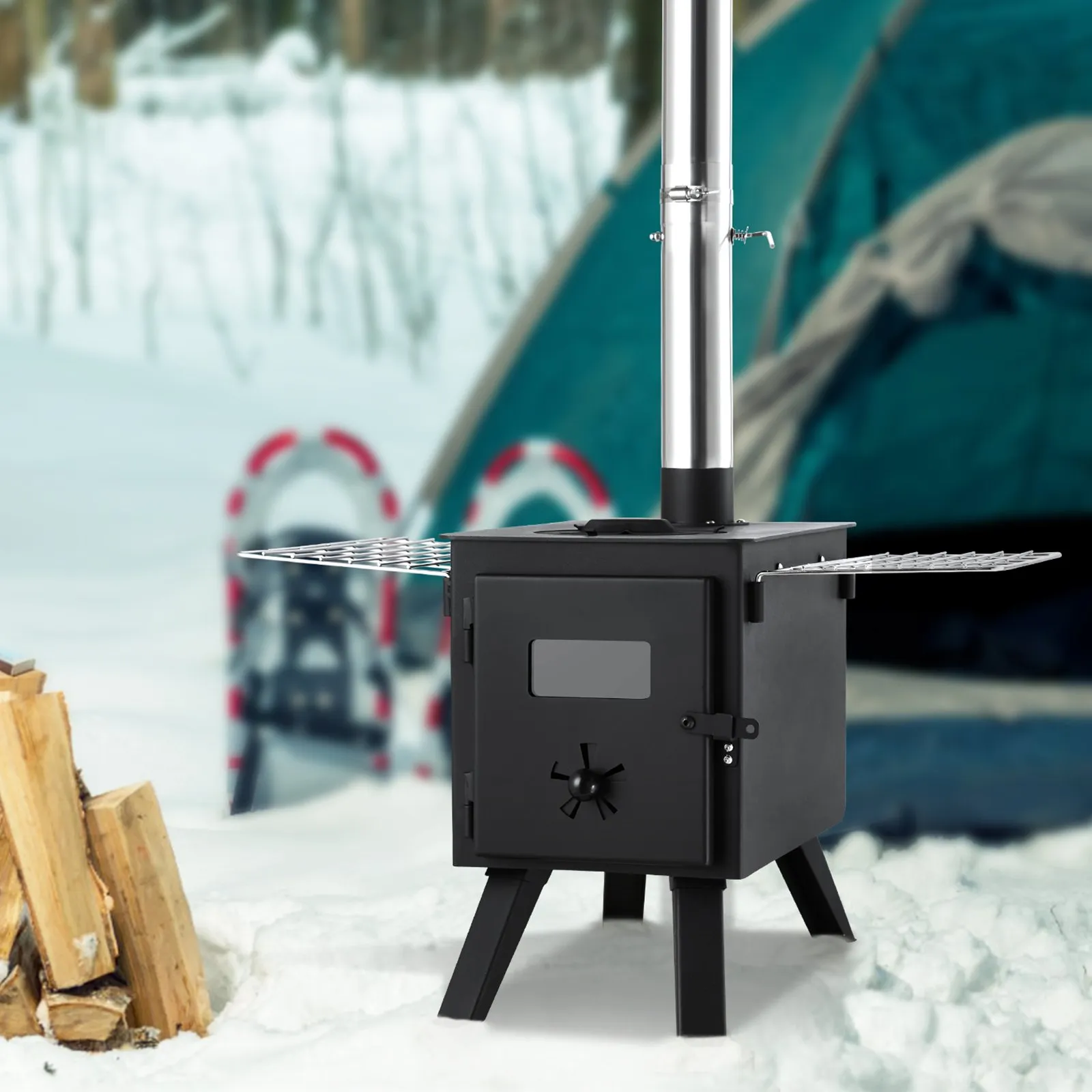 VEVOR Wood Stove, 86 inch, Alloy Steel Camping Tent Stove