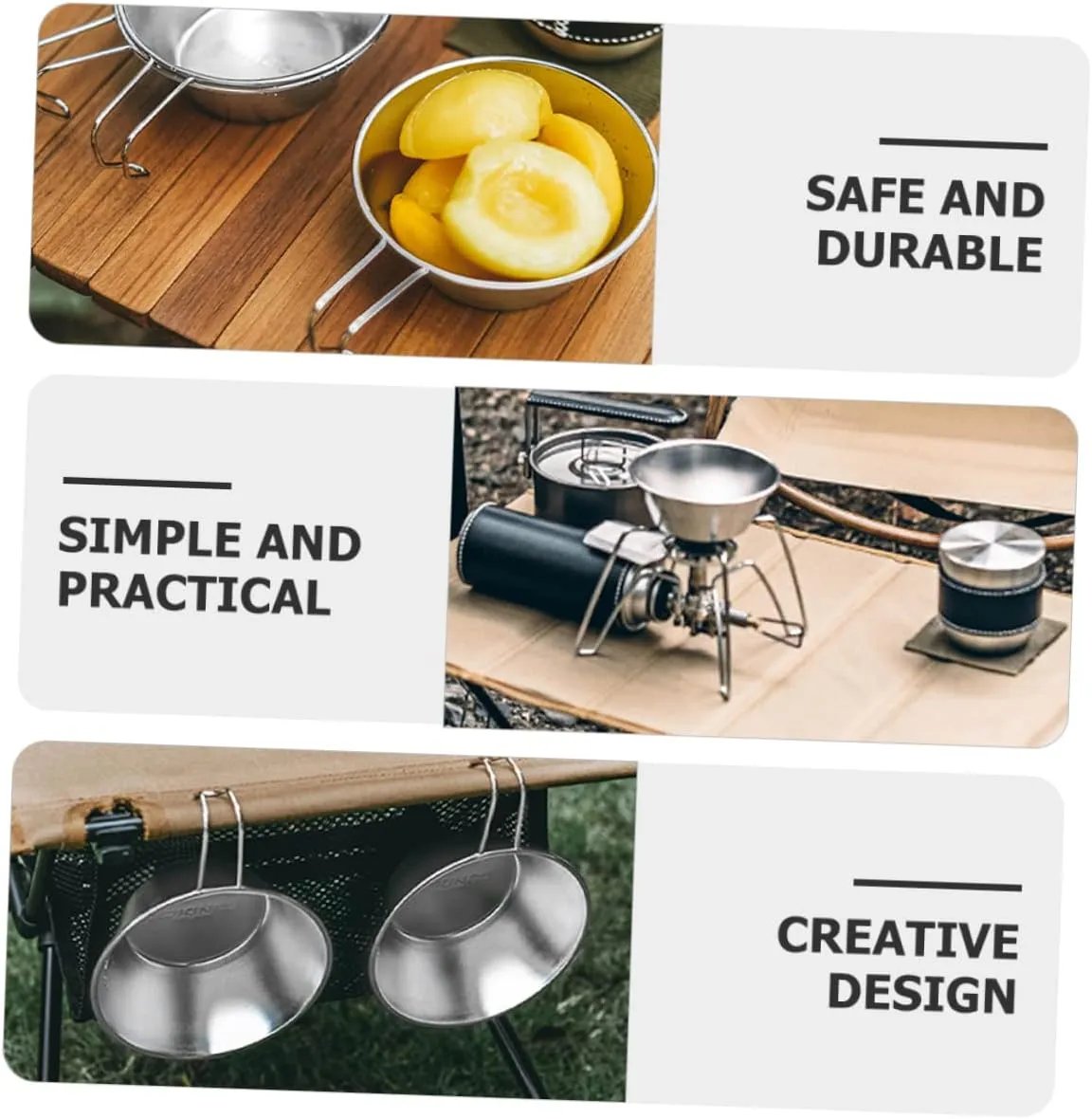 VICASKY Multi Function Wine Cup Compact Outdoor Water Bowl for Camping Supplies and Design for Makgeolli and Other Beverages