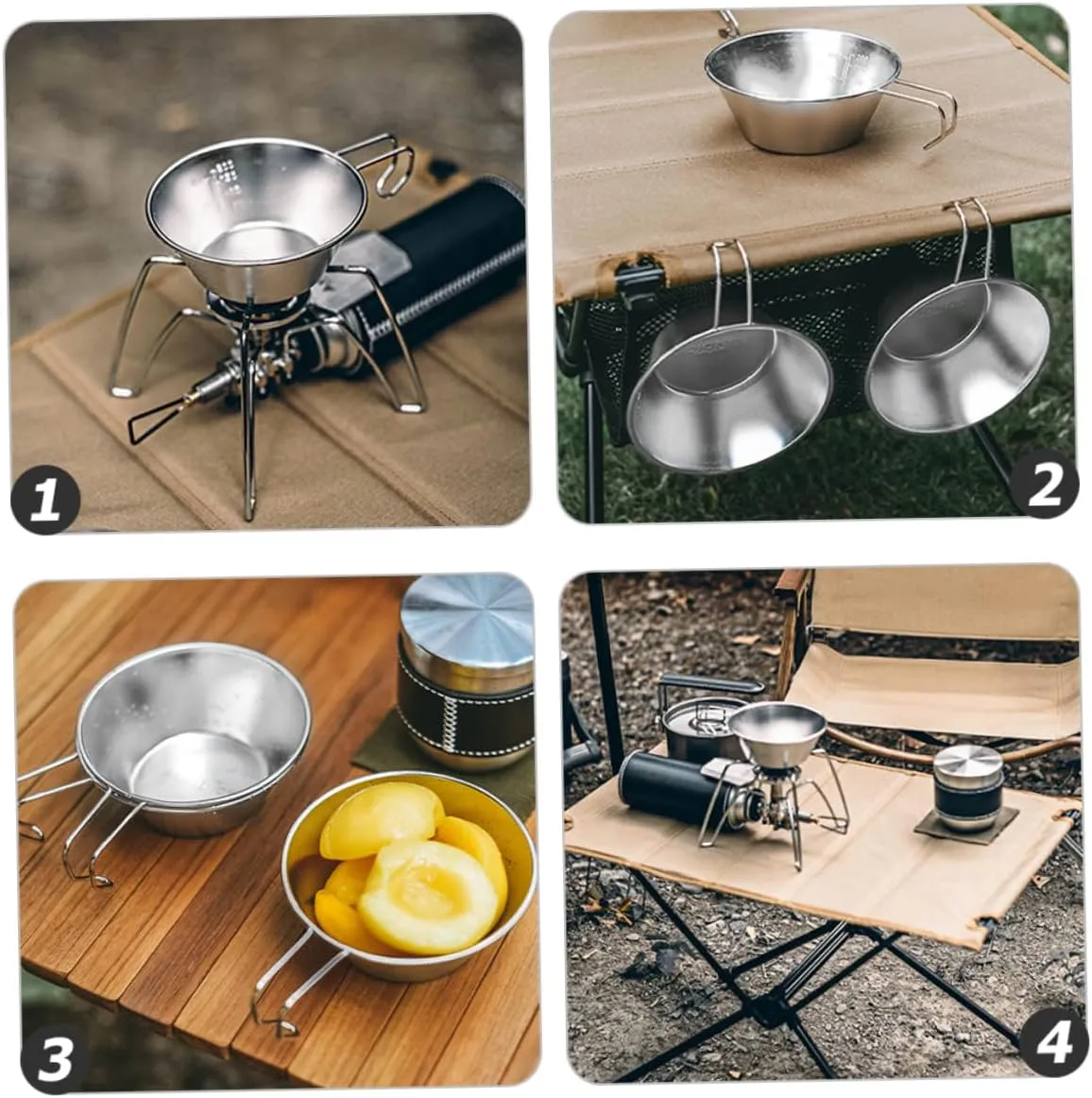 VICASKY Multi Function Wine Cup Compact Outdoor Water Bowl for Camping Supplies and Design for Makgeolli and Other Beverages