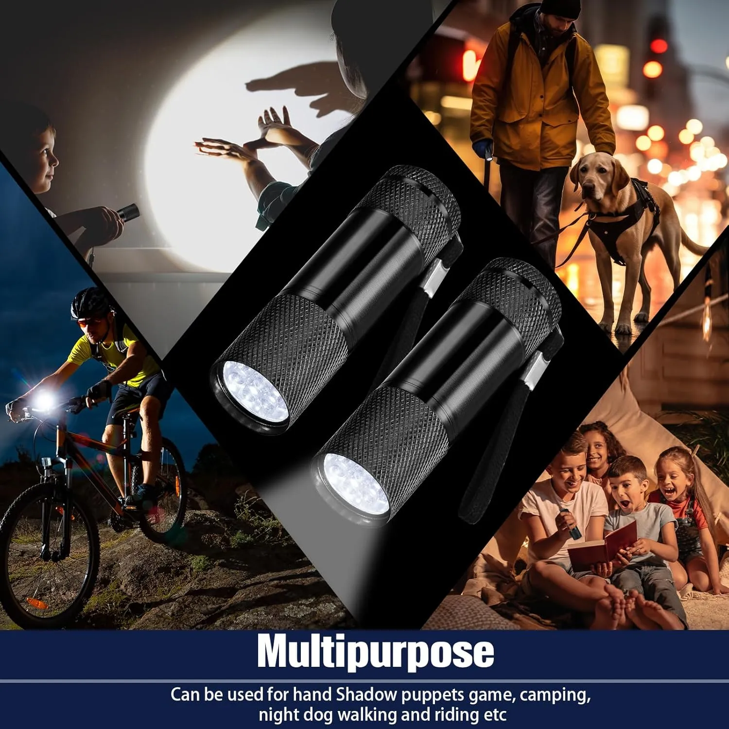 VIHOSE 32 Pcs Mini Flashlights Bulk, Bright Aluminum Handheld Flash Light with Lanyard, Small LED Flashlights for Kids Night Reading Emergency Camping Hiking, Batteries Not Included(Black)