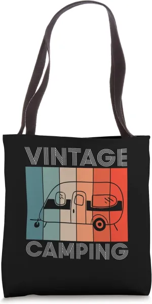 Vintage Camping Caravan Motorhome Camper Tote Bag