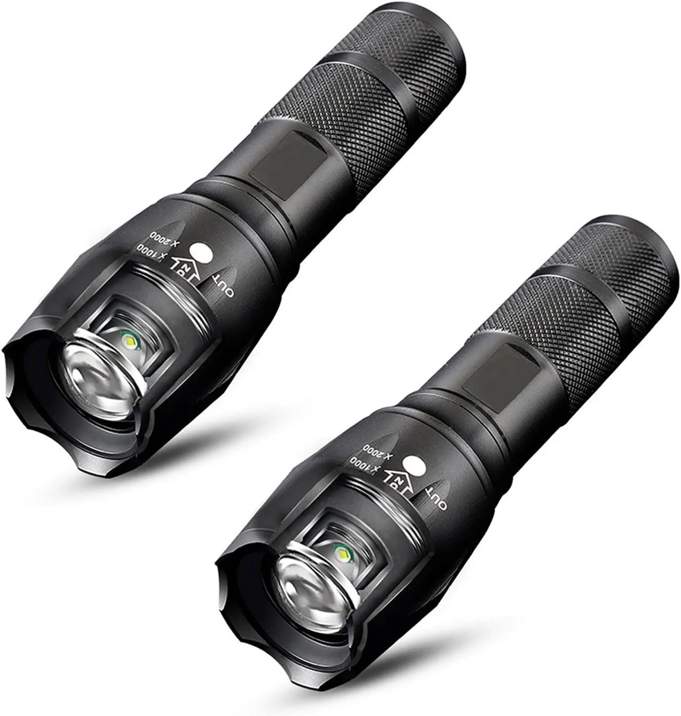 Vitaltac Flashlight 900000 Lumens - High Lumen Rechargeable Flashlight (2pcs)