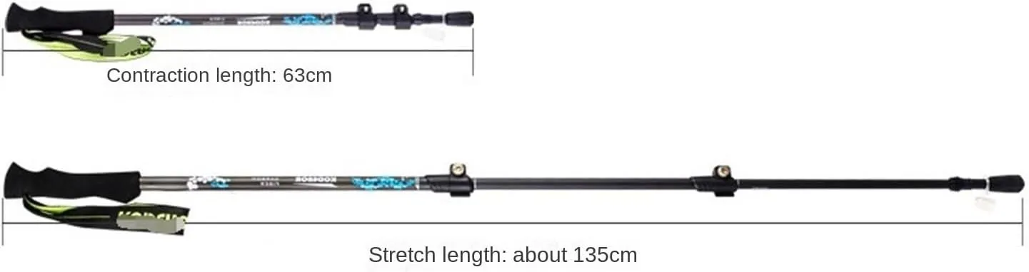 Walking Stick Hiking Poles Carbon Fiber Trekking Poles Strong Lightweight Adjustable Walking Sticks for Hiking Camping Hiking Gear Trekking Poles