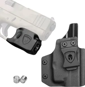 WARRIORLAND IWB Kydex Holster with 150 Lumens Min Gun Light Combo, Compatible with Glock 43 / Glock 43X(Not Fit G43X MOS) Pistol, LED Tactical Flashlight SL-1 w/ G43 Holster