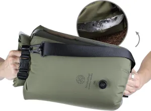 Washbag Portable Washing Machine - 15L Fully Waterproof Dry Bag - Lightweight Compact Nylon Washing Machine - Portable Manual Clothes Washer Laundry Bag (Olive)