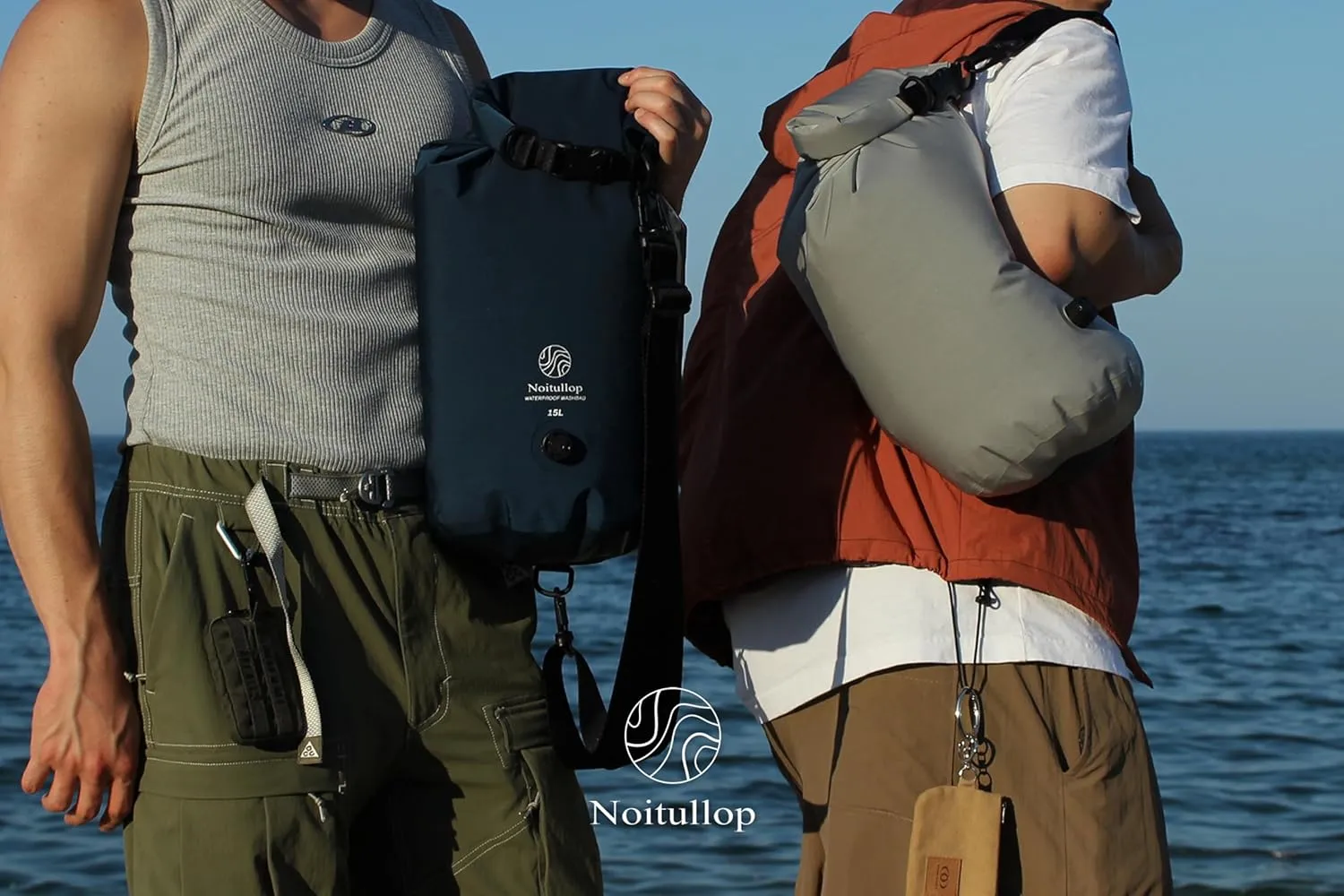 Washbag Portable Washing Machine - 15L Fully Waterproof Dry Bag - Lightweight Compact Nylon Washing Machine - Portable Manual Clothes Washer Laundry Bag (Olive)