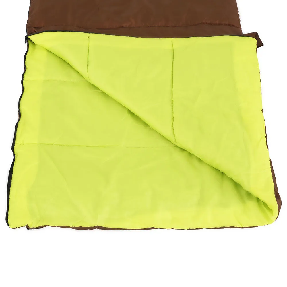 Weisshorn Sleeping Bag Double Bags Thermal Camping Hiking Tent Brown -5&deg;C SB-C-Q-220-BR
