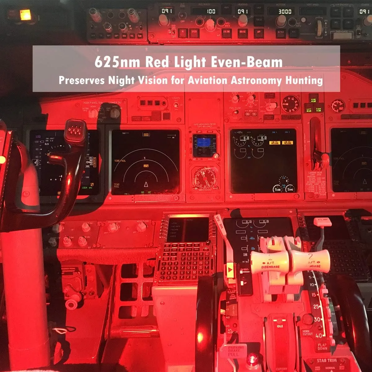 Weltool M7-RD Red Light Even-Beam Flashlight Dark Adaptation Serie Preserve Night Vision for Sea Turtles Safety, Aviation, Astronomy, Camping, Hunting