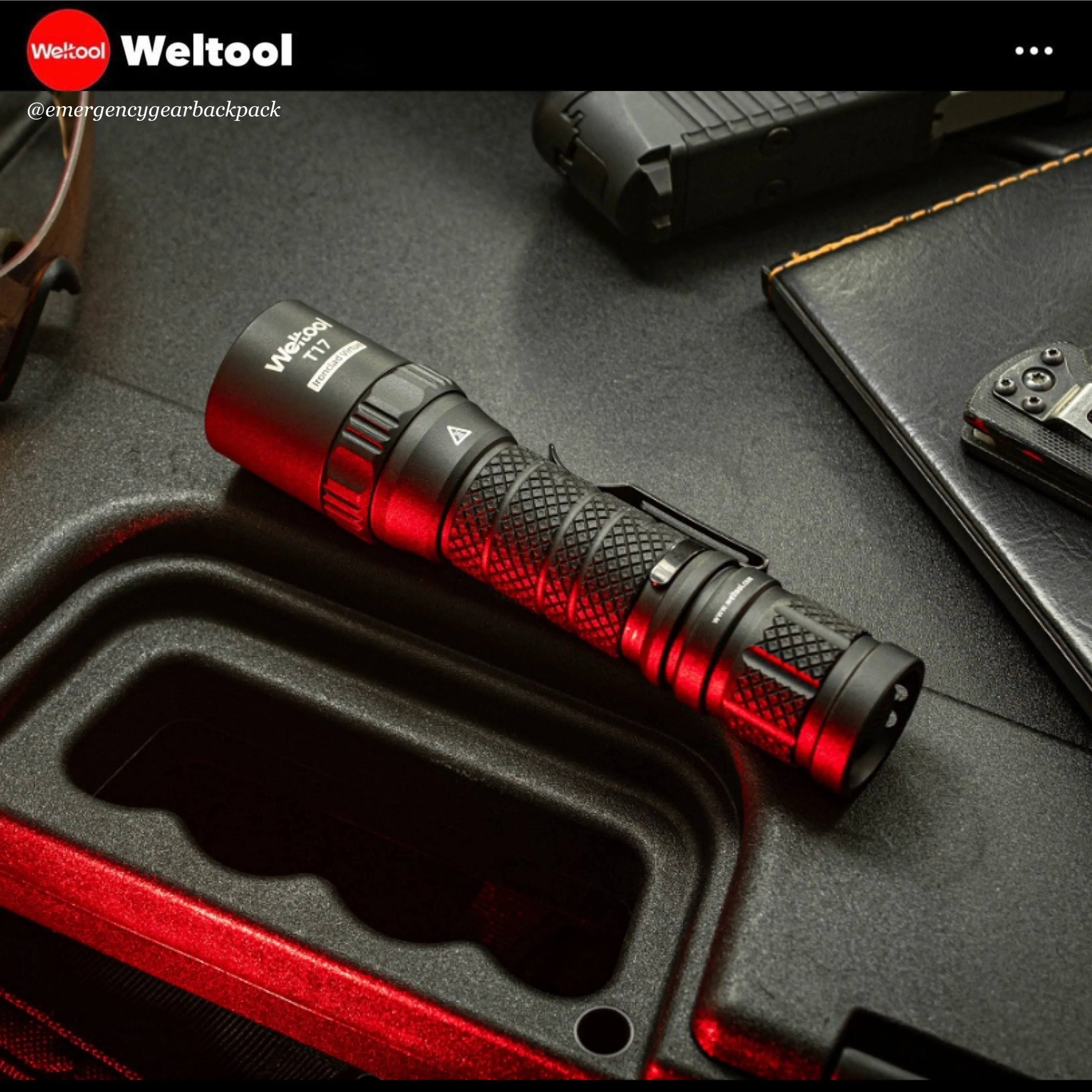 Weltool T17 "Ironclad Virtue" Durable Tactical Flashlight 600 Lumens 239M