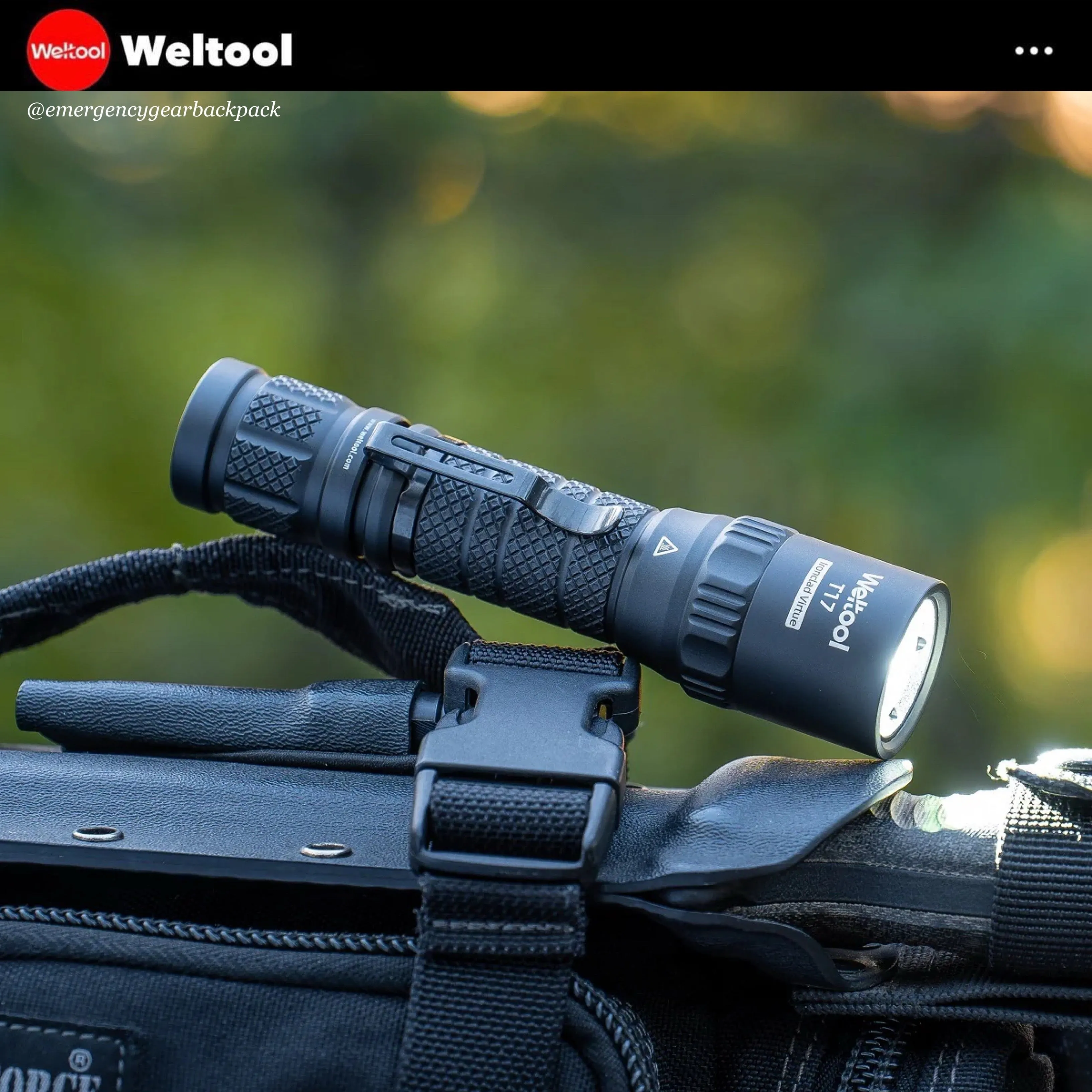 Weltool T17 "Ironclad Virtue" Durable Tactical Flashlight 600 Lumens 239M