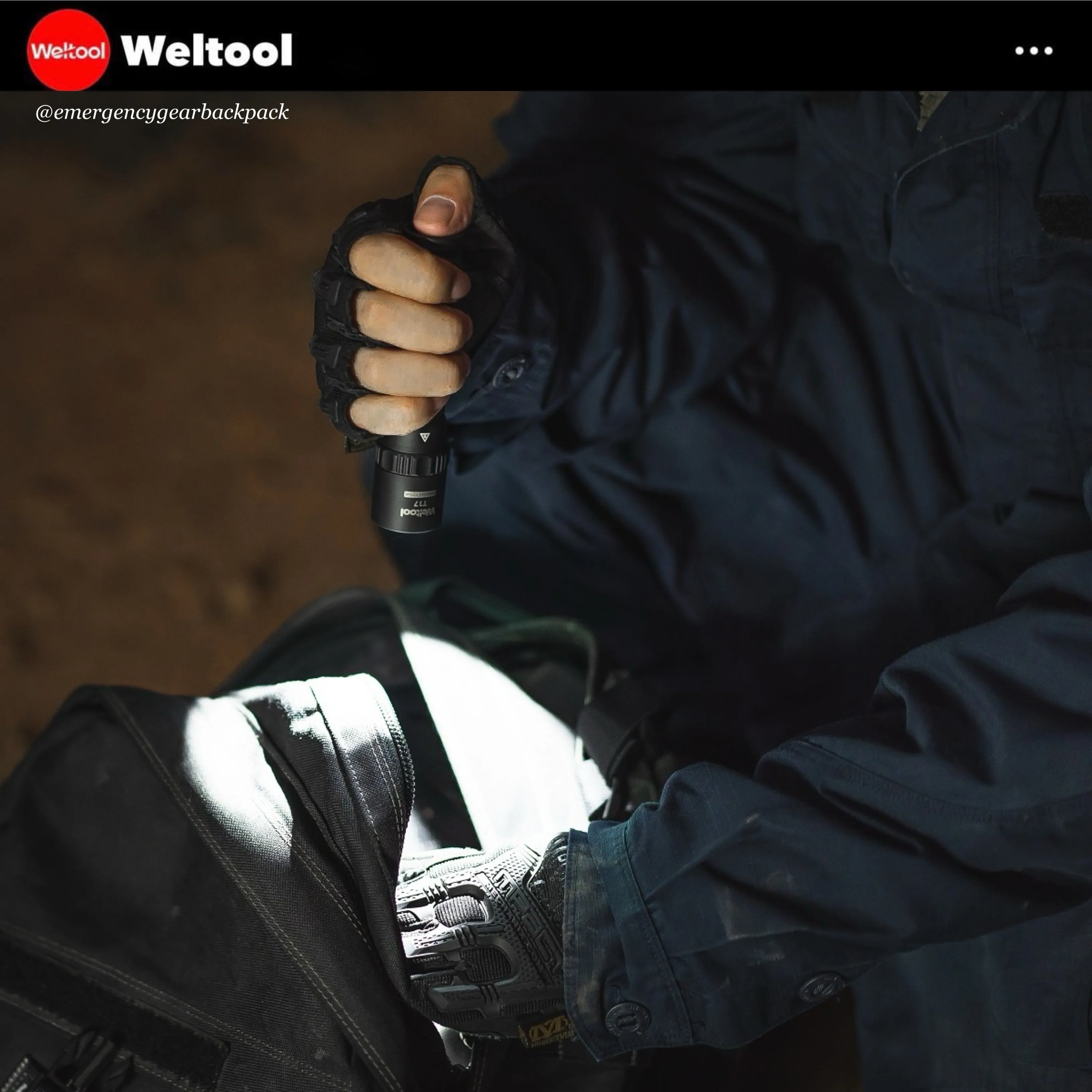 Weltool T17 "Ironclad Virtue" Durable Tactical Flashlight 600 Lumens 239M