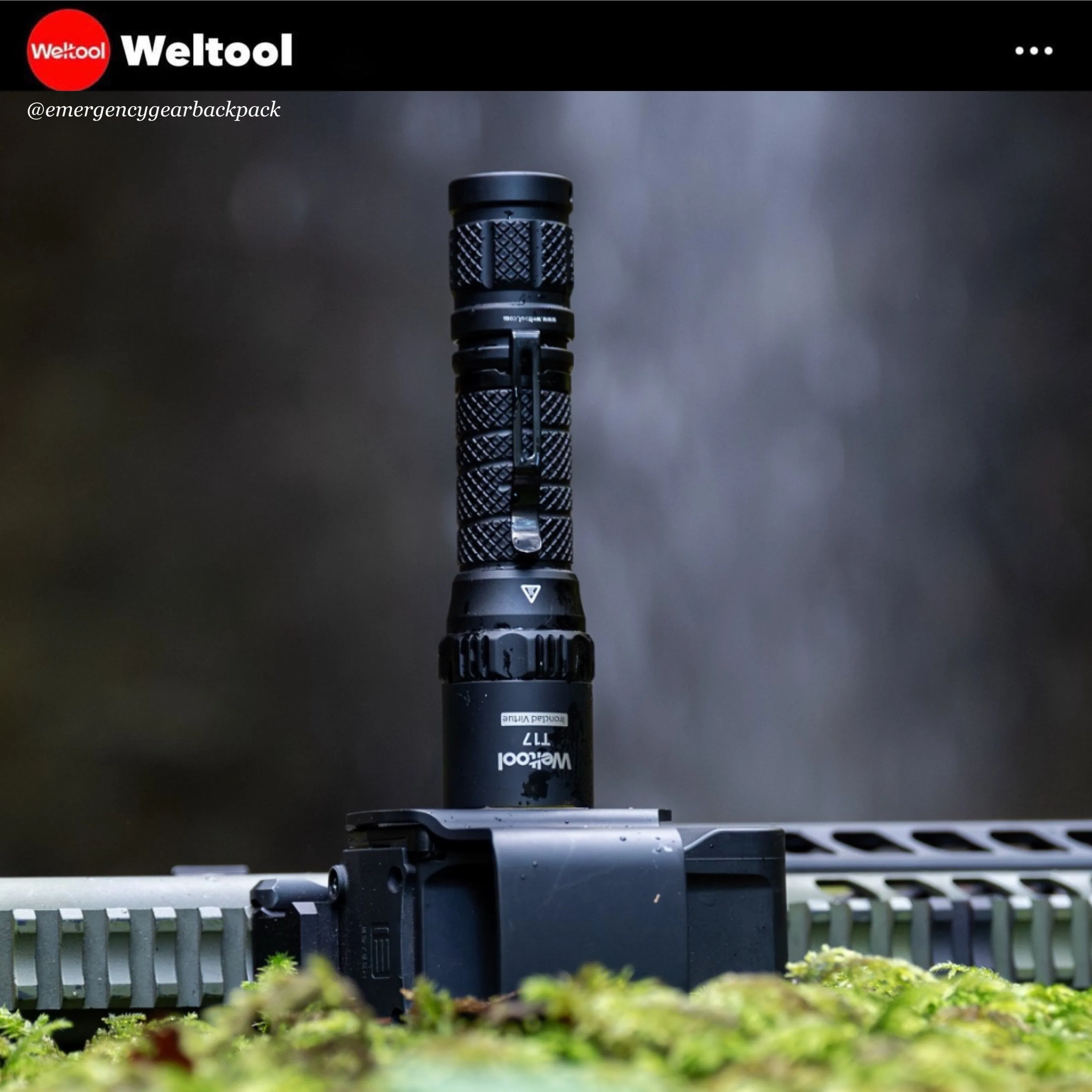 Weltool T17 "Ironclad Virtue" Durable Tactical Flashlight 600 Lumens 239M