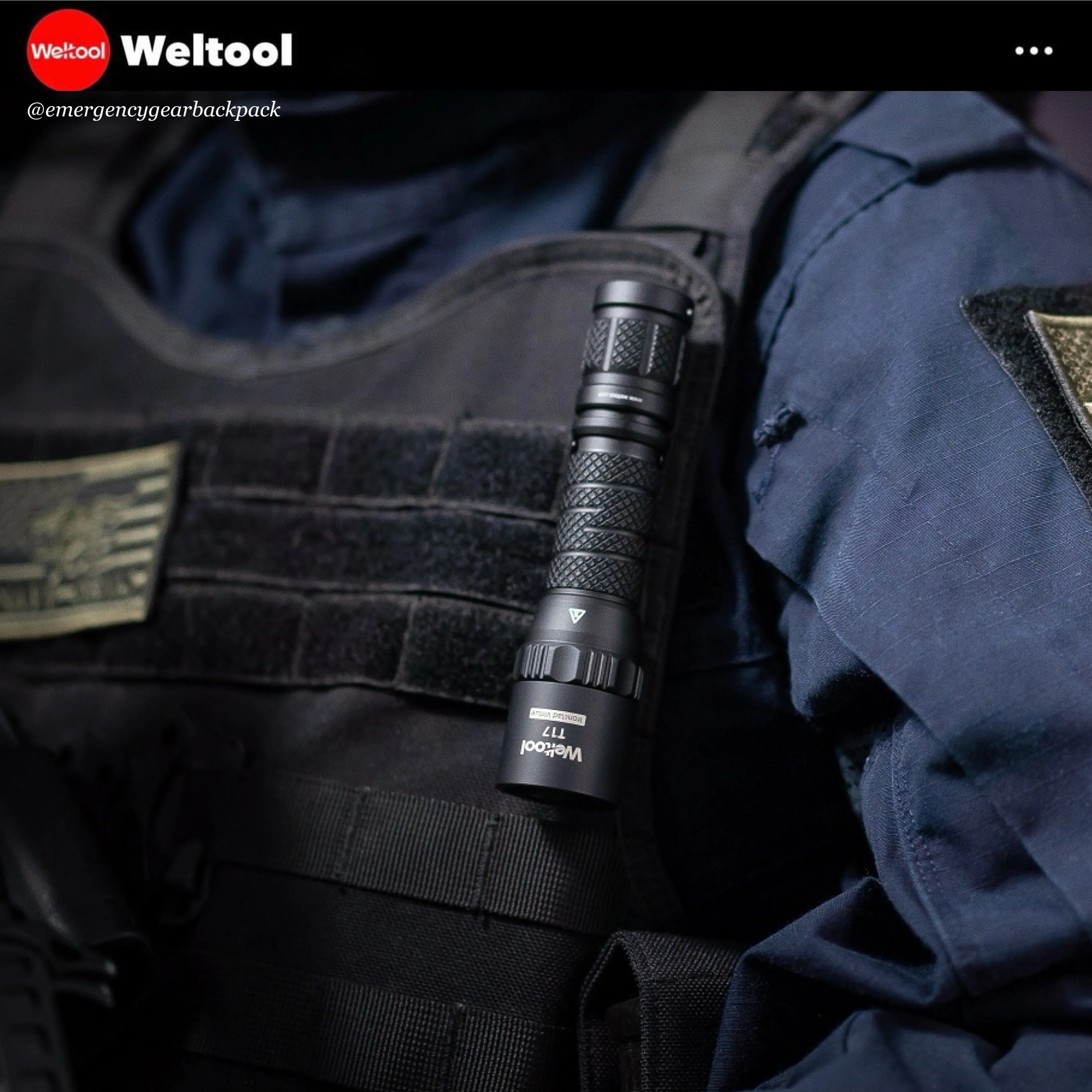 Weltool T17 "Ironclad Virtue" Durable Tactical Flashlight 600 Lumens 239M